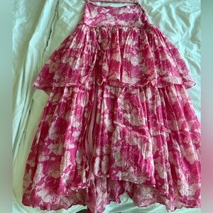 Loveshackfancy Ruffle Maxi Skirt - 0